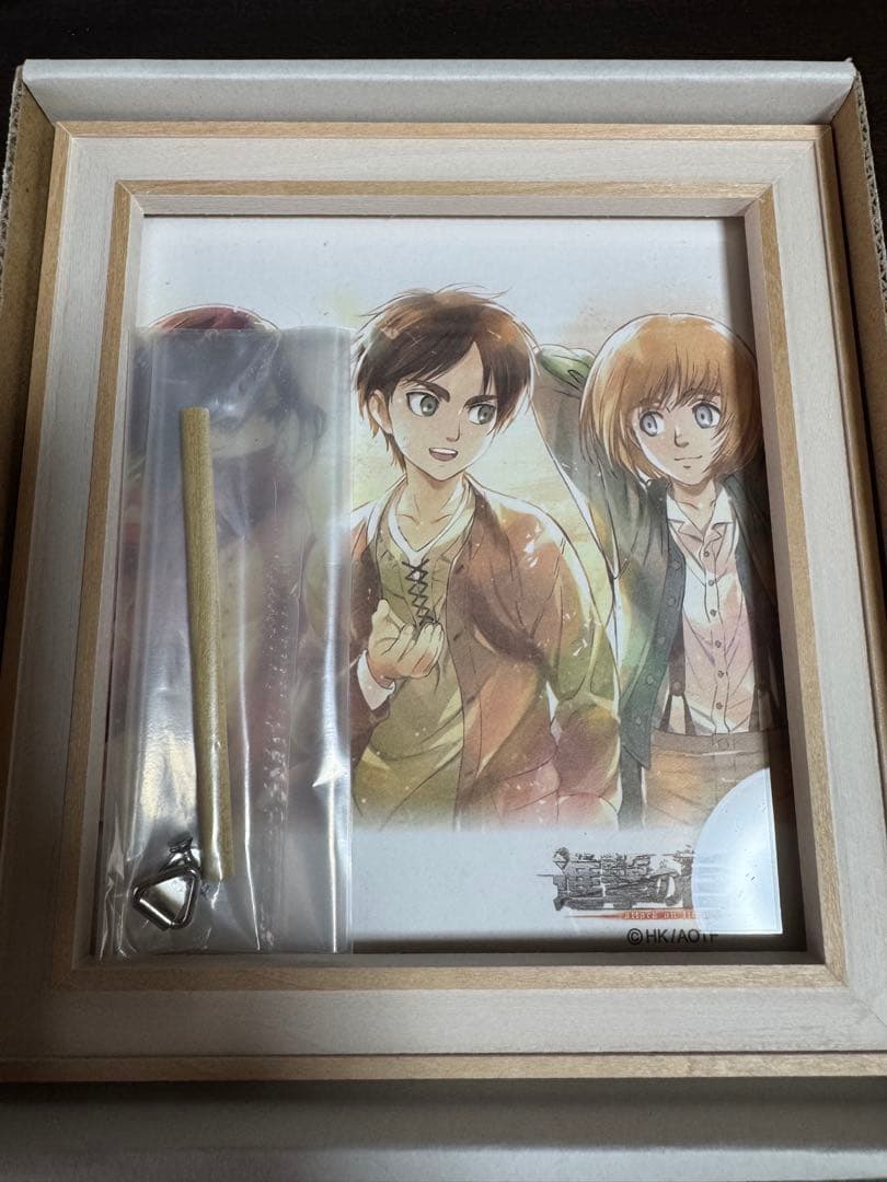 進撃の巨人 色紙 額装済み / 複製原画