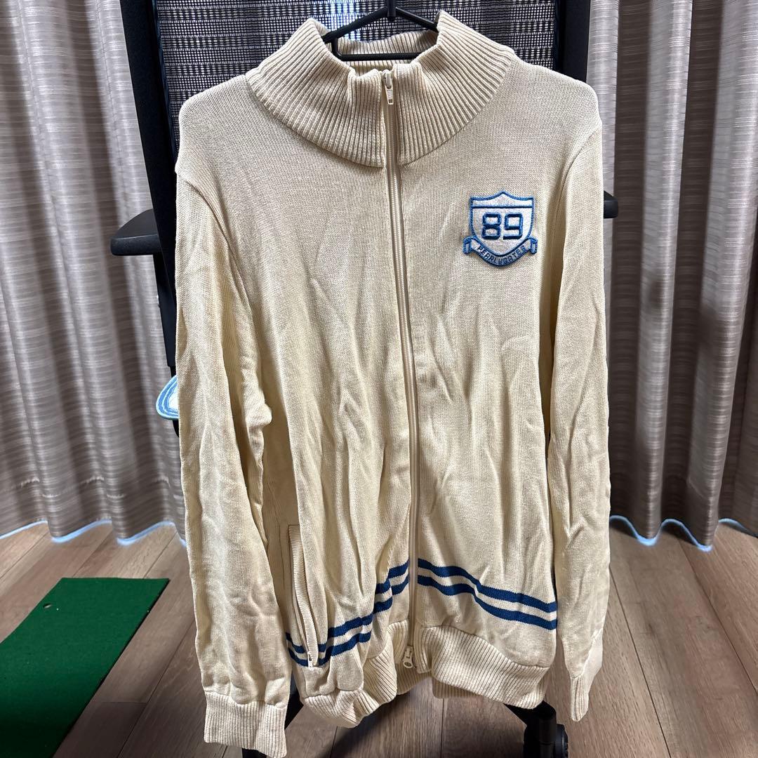 パーリーゲイツ クリーム色 ジップアップセーター 89