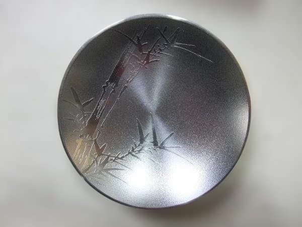 漆塗り三段重ね膳 桜模様三ッ盃 本錫 錫半 三ッ盃 天然木 本漆器 盃台