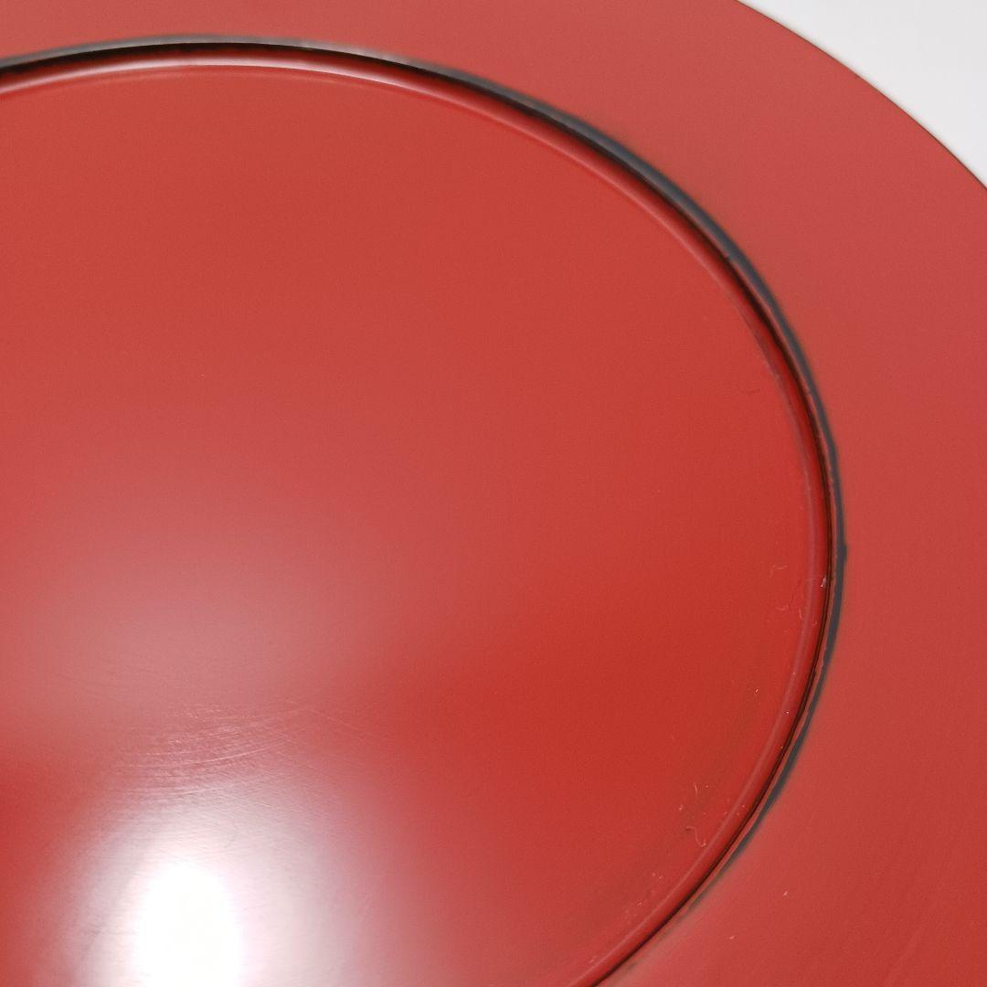 専用Y2718-11 三代 村瀬治兵衛 朱漆 高杯盆 菓子皿 直径18㎝　Z