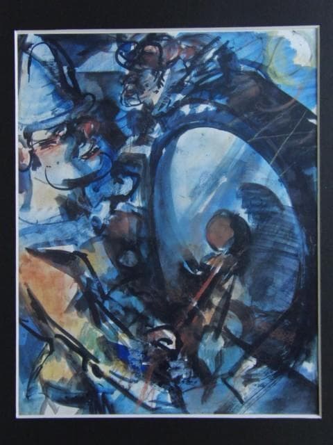 ジョルジュ・ルオー、大太鼓を持つ道化師、希少な画集より、状態良好