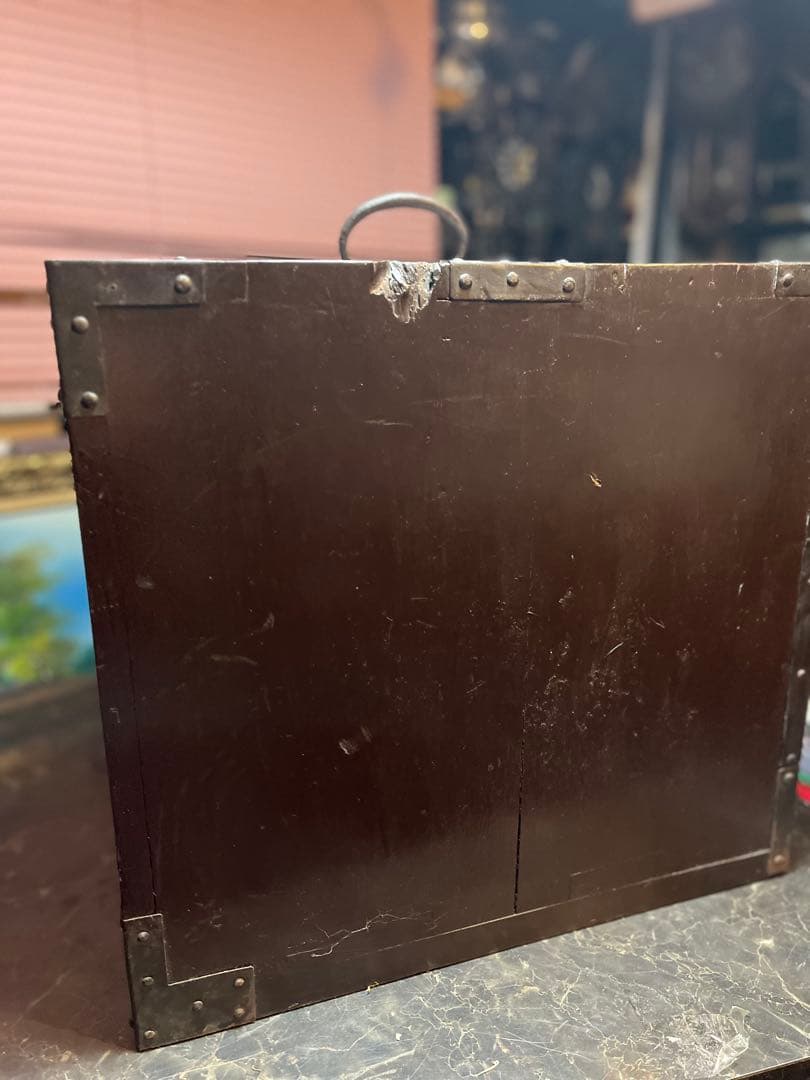 レトロ舟金庫 舟箪笥 レトロ金庫 舟金庫 昭和レトロ木製金庫