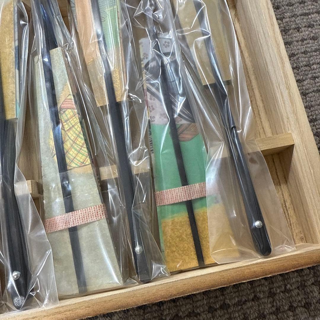 【 源氏物語飾り扇 】フランクリン画廊 解説書付き 20本 源氏物語 扇