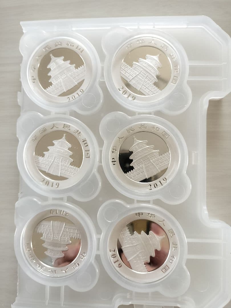 2019年 パンダ 銀貨 1オンス 6枚セット