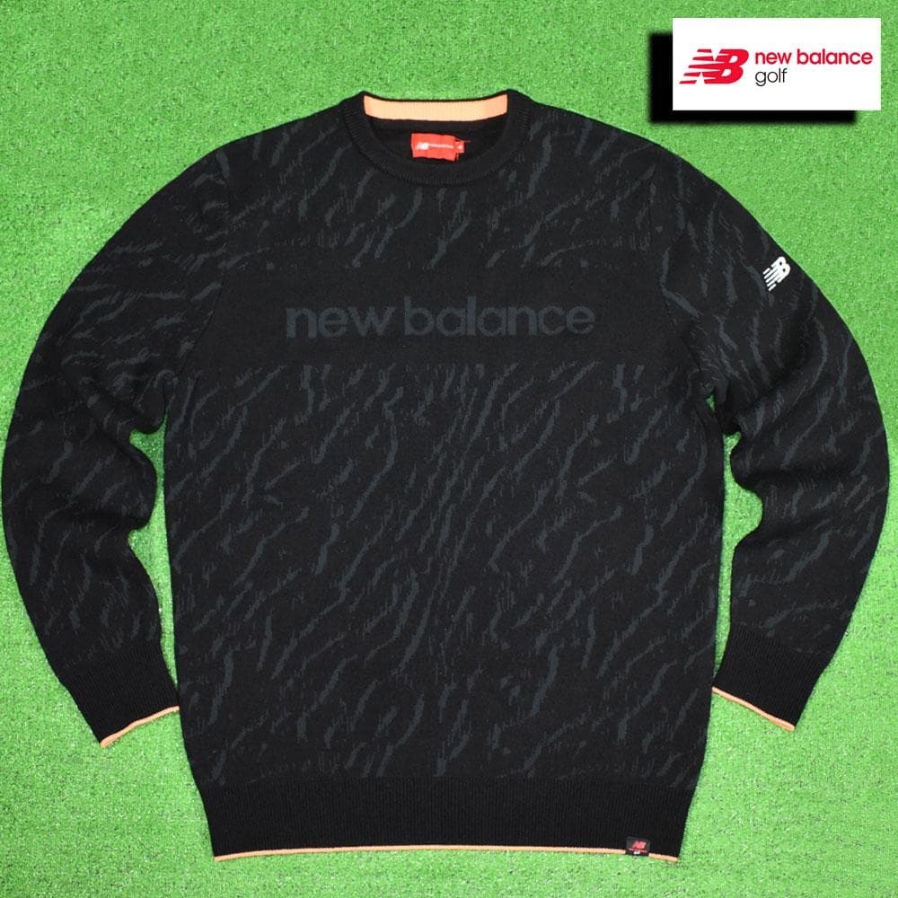 ニューバランス/ゴルフ クルーネックセーター【ブラック/４】美品！