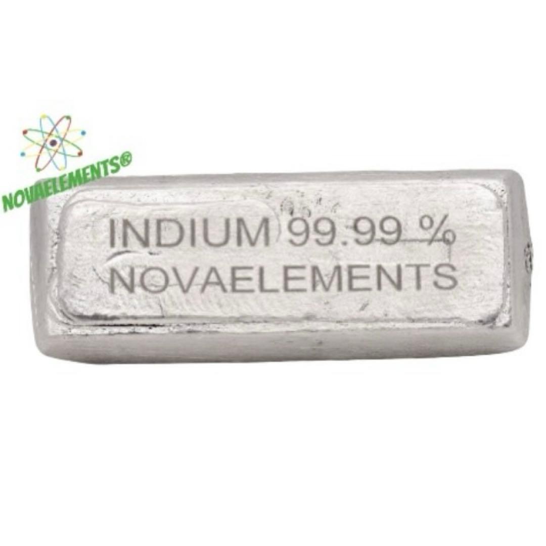 希少　インジウム　インゴット100g レアメタル　元素標本　indium
