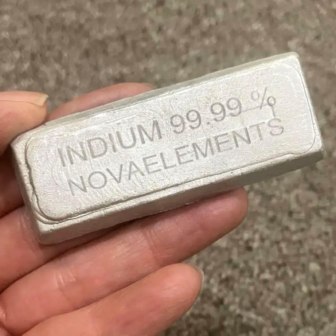 希少　インジウム　インゴット100g レアメタル　元素標本　indium