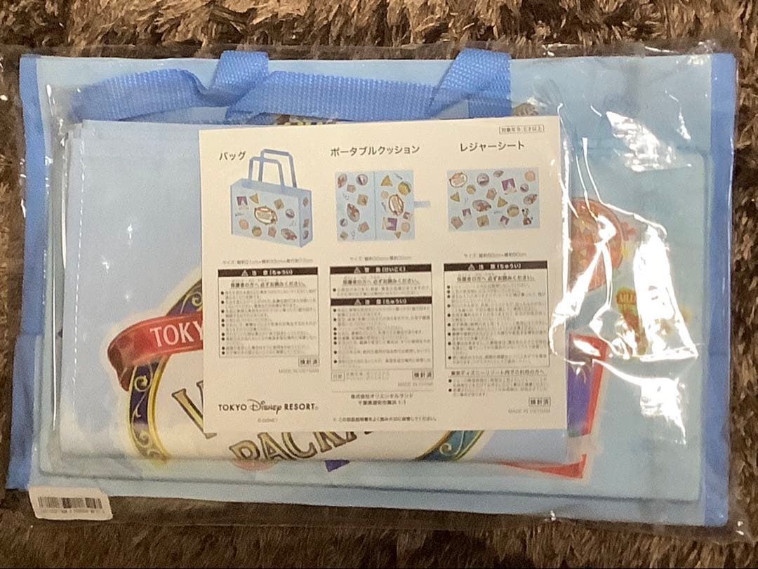 【確認画像】ディズニー　バケパクッション&レジャーシートセット