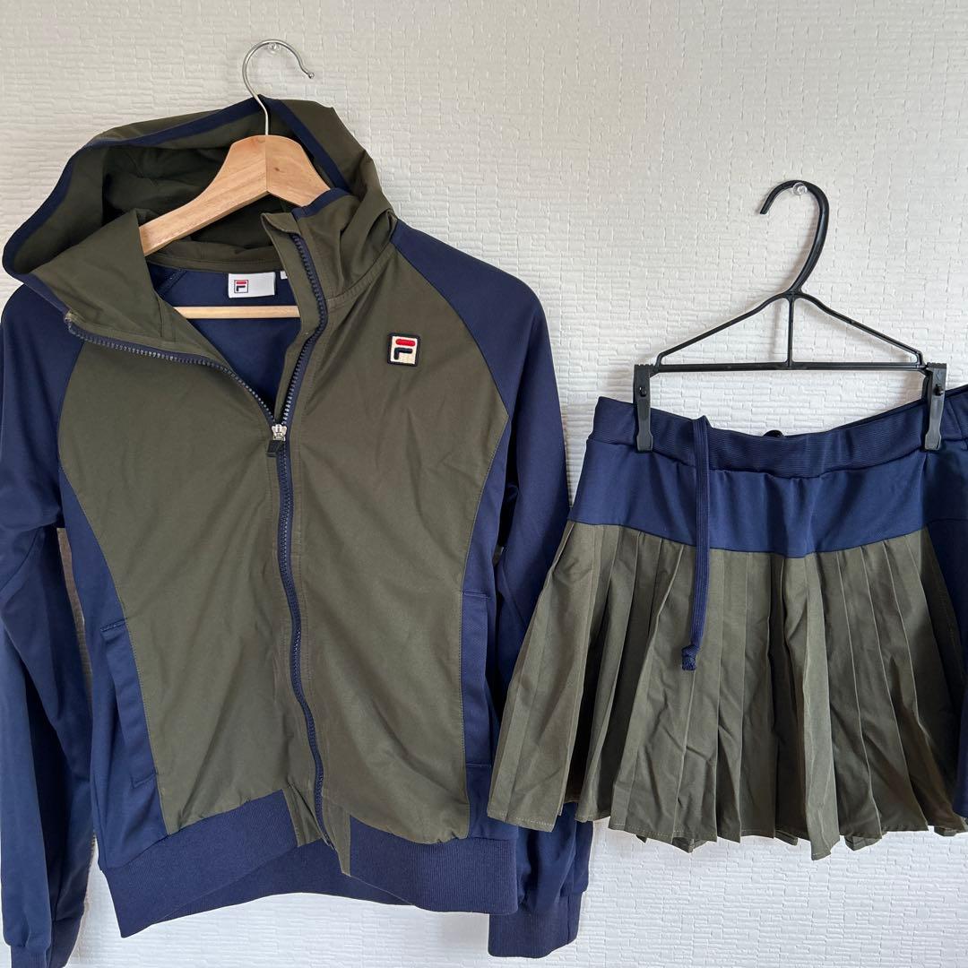 FILA フード付きジャケットとスカートセット L
