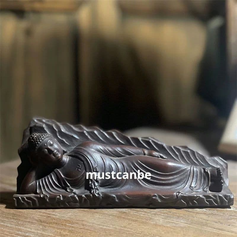 石像 仏像 釈迦牟尼仏寝像 玄関 茶室 書斎 禅意装飾品 工芸品 置物
