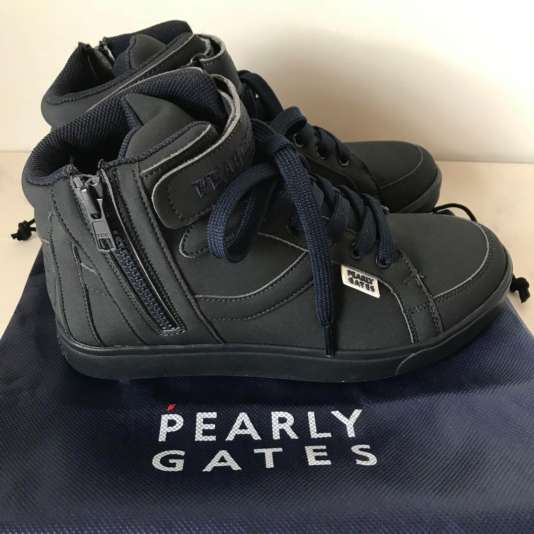 定価35200円【新品】24.5cmパーリーゲイツミドルカットゴルフスパイク紺