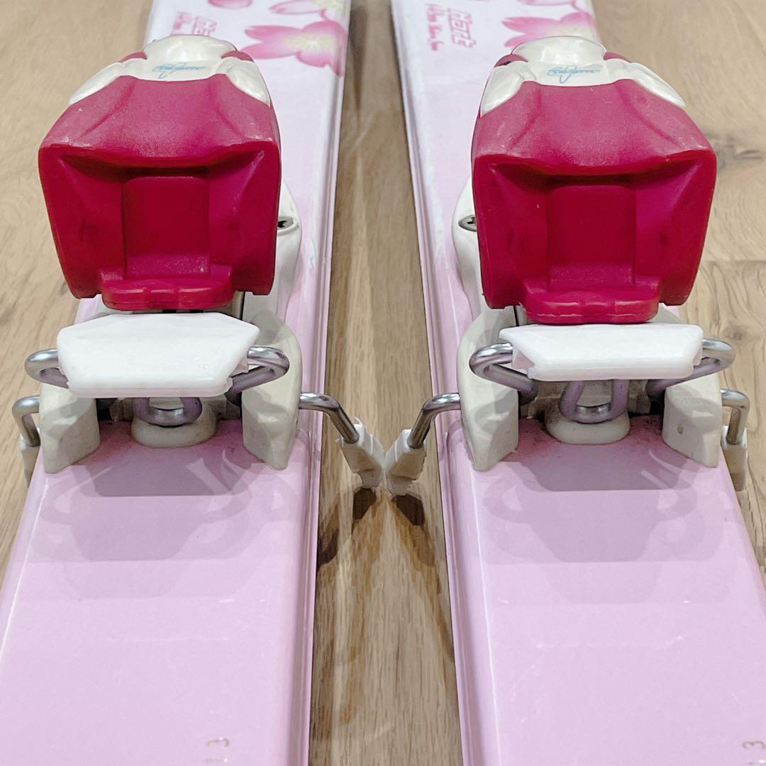 Hart ジュニアスキーセット スキー板／ビンディング／ポール／ピンク花柄