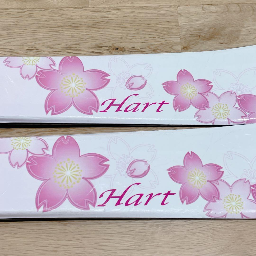 Hart ジュニアスキーセット スキー板／ビンディング／ポール／ピンク花柄