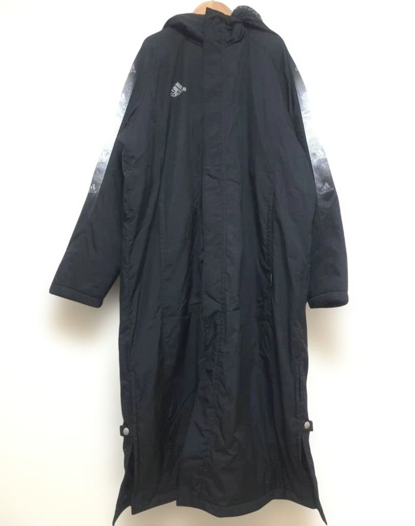 adidas　ベンチコート　黒　climaproof ロングコート ボア XL