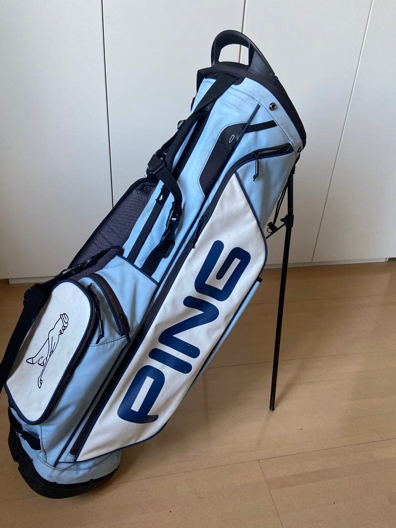 PING キャディバッグ スタンド付き ライトブルー