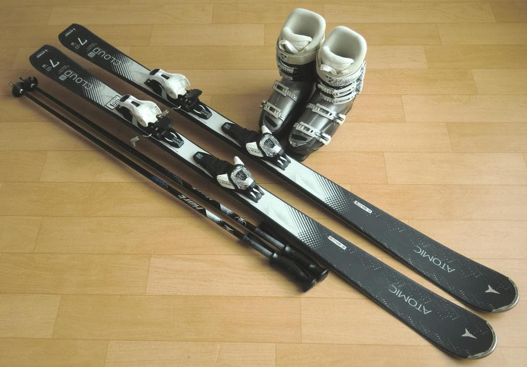 ■■送料無料■ATOMIC■女性用スキーセット■板155靴25.5■メンテ付■■