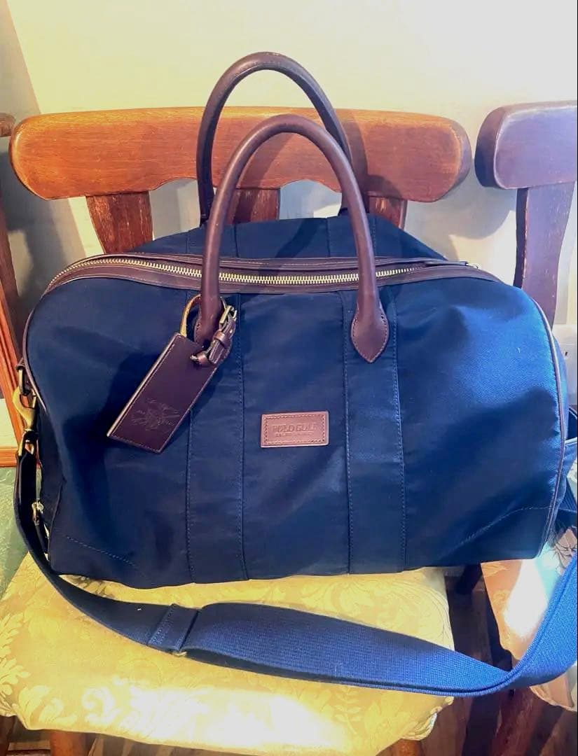 ポロゴルフ ボストンバック ネイビー ゴルフバック POLOGOLF ナイロン