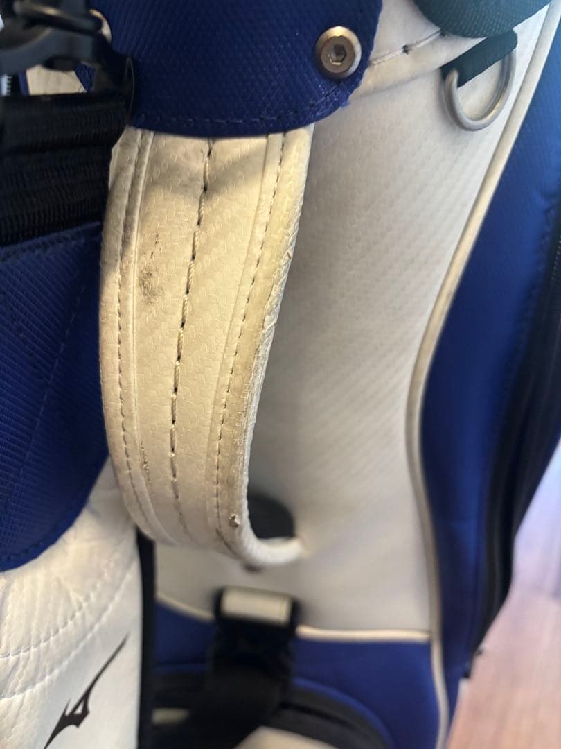 Mizuno キャディバッグ ホワイト/ブルー　おまけ付き