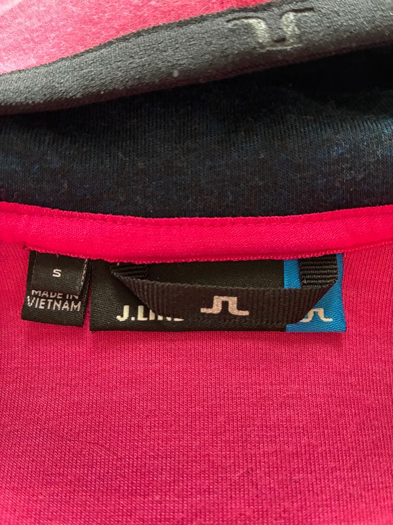 J.LINDEBERG フード付きピンクパーカー