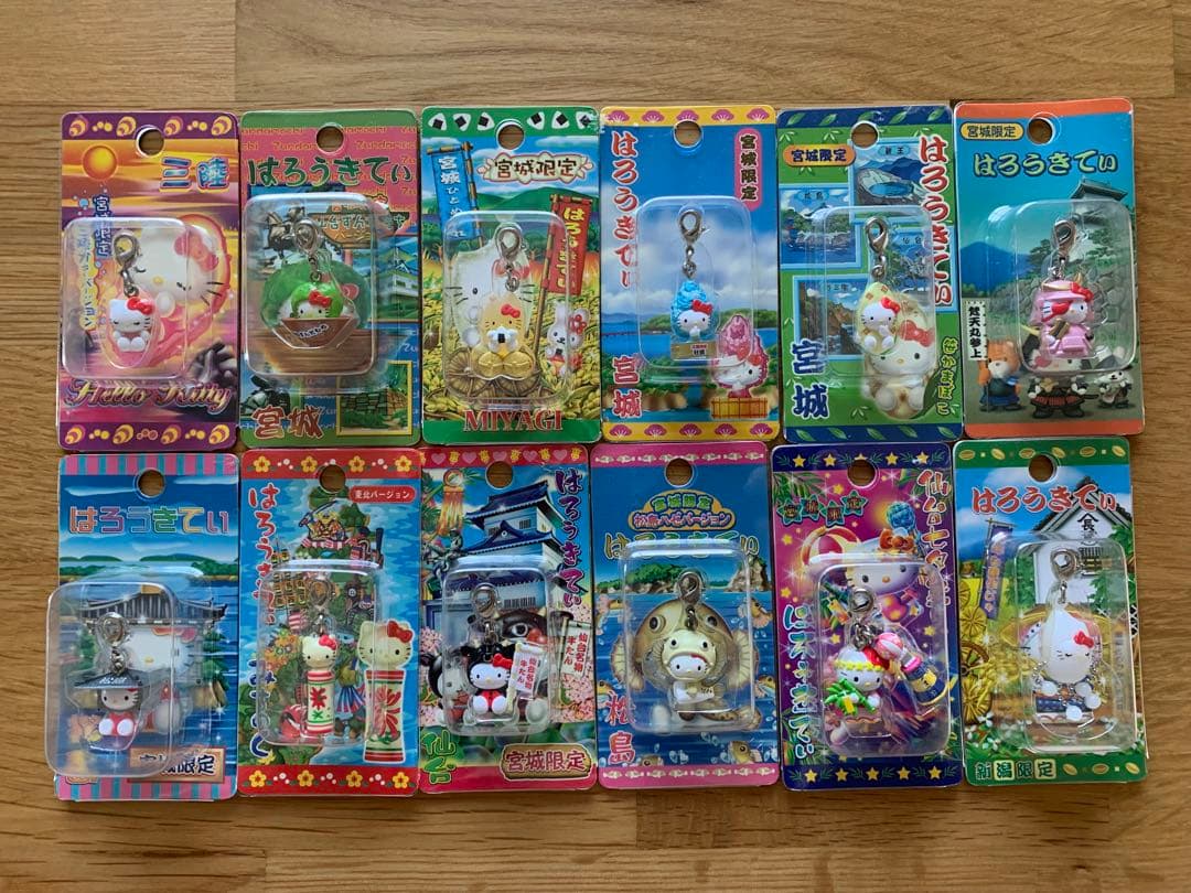 【宮城・新潟】ご当地キティ ファスナーマスコット 12個セット