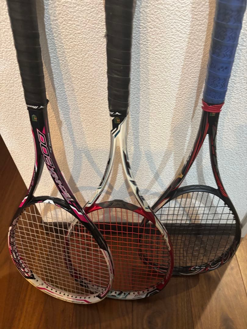ミズノ　テニスラケット 3本セット