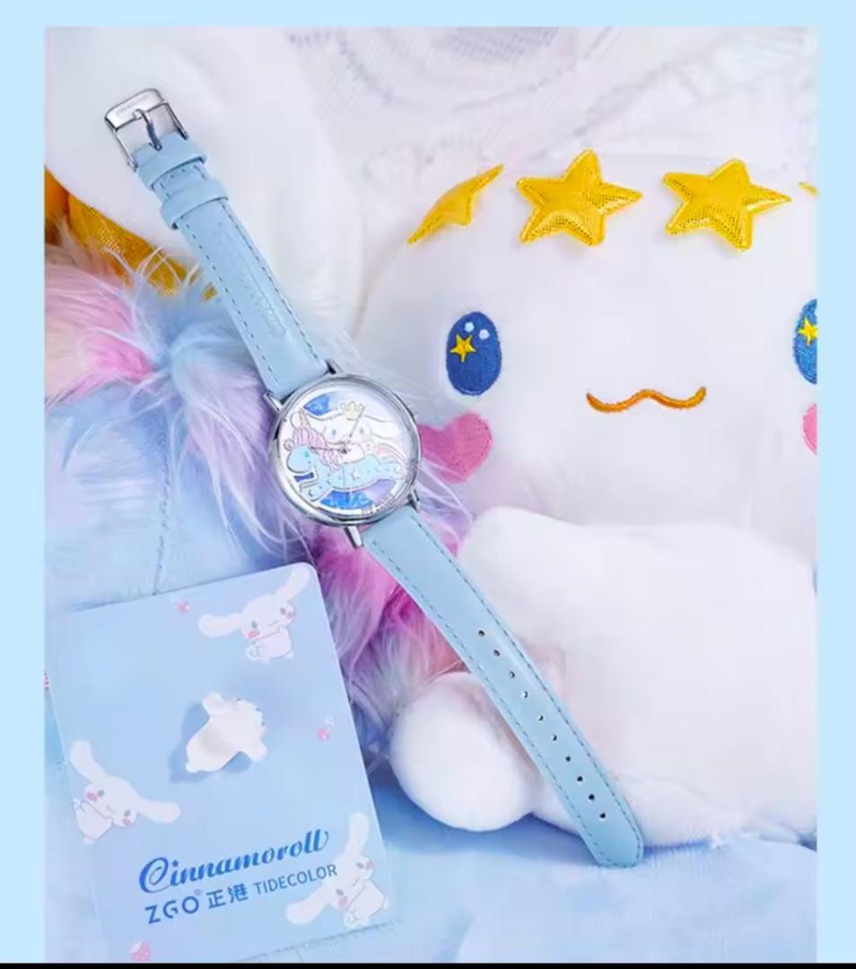 シナモンロール 宝石 ブルー サンリオ 腕時計 限定 海外 コラボ