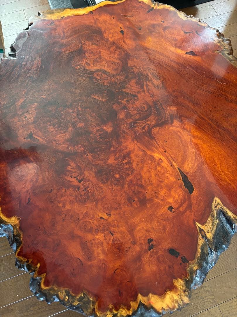 一枚板　ローテーブル　センターテーブル　一点もの　アンティーク