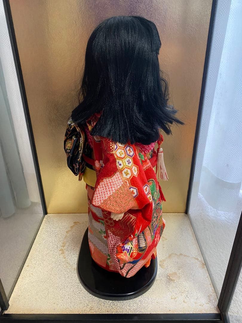 Japanese Antique DOLL 日本人形 ガラスケース付き 市松人形
