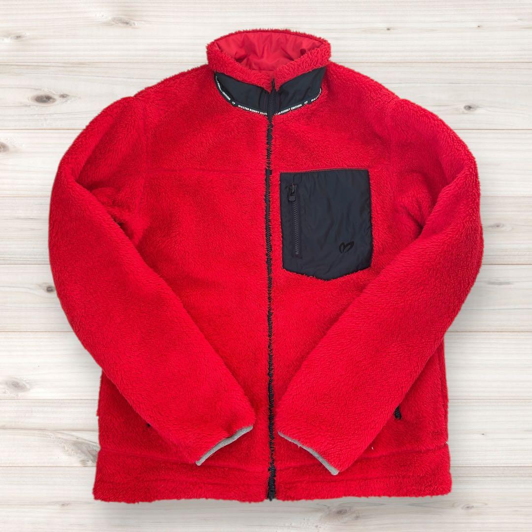 【極暖】マスターバニー リバーシブル ブルゾン 5/L フリース×ナイロン 赤