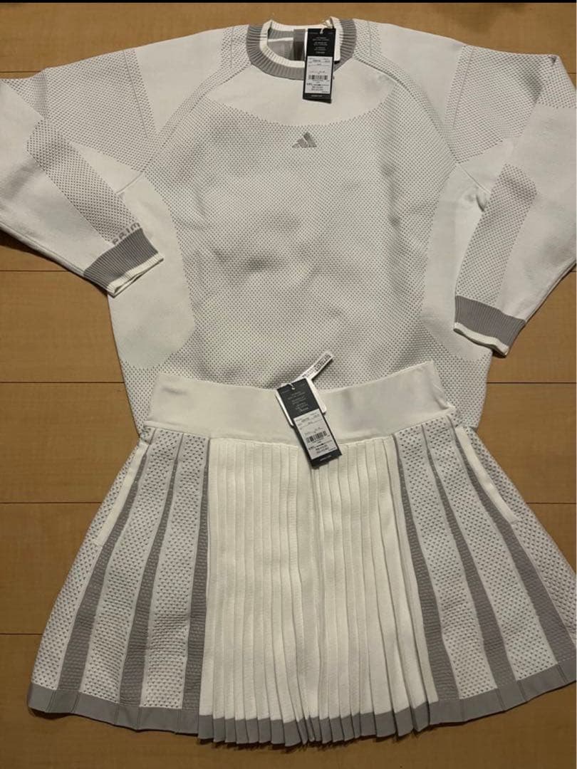 新品　アディダス　adidas ゴルフ長袖セーター　スカート　　セットアップ L