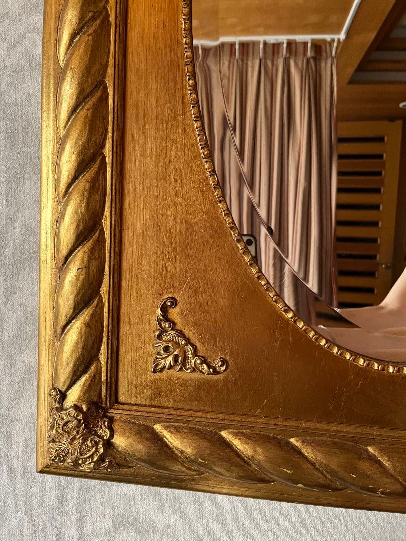 アンティーク　 ゴールド オーバルミラー　イタリア　六本木アピス購入