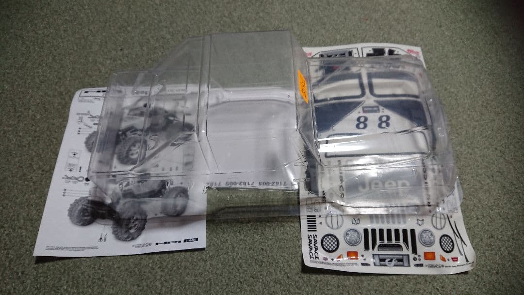 ラジコン hpi サベージ ボディ ジープ ラングラー ルビコン 未使用