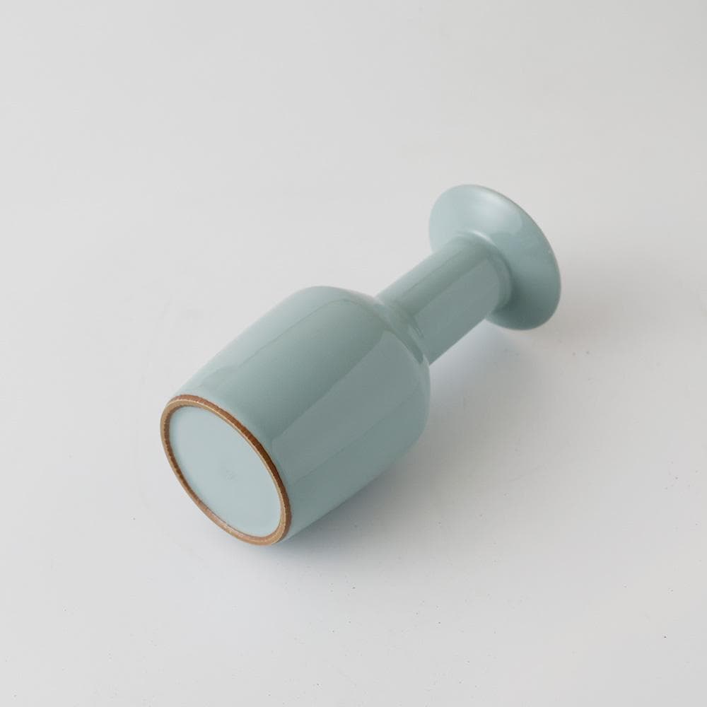 T　 時代 三代 諏訪蘇山　花入 共箱 　青瓷 青磁 茶道具　黄布　しおり　陶歴