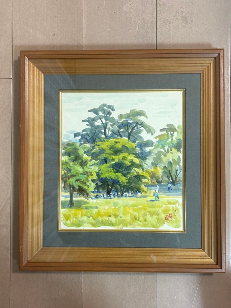 水彩画　『夏の植物園』　画　笹原亮　美術　芸術　絵画　風景画