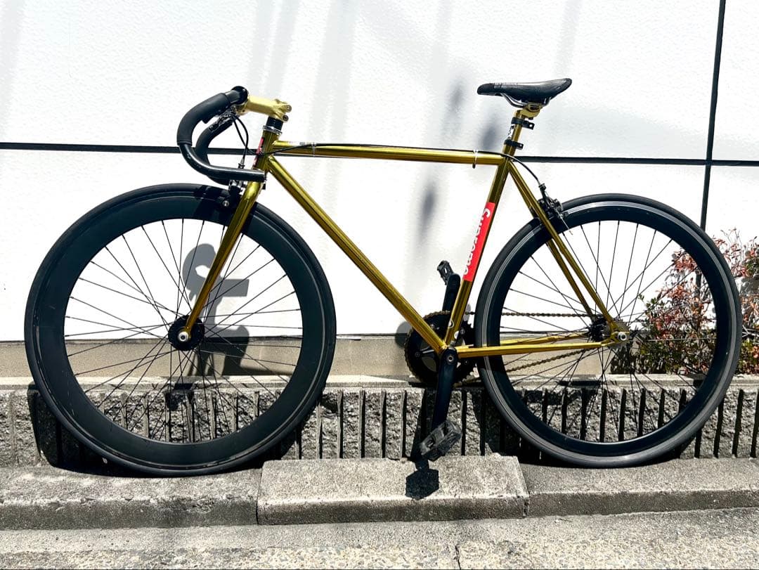 ゴールド シングルスピード ピストバイク　オリジナルカスタム