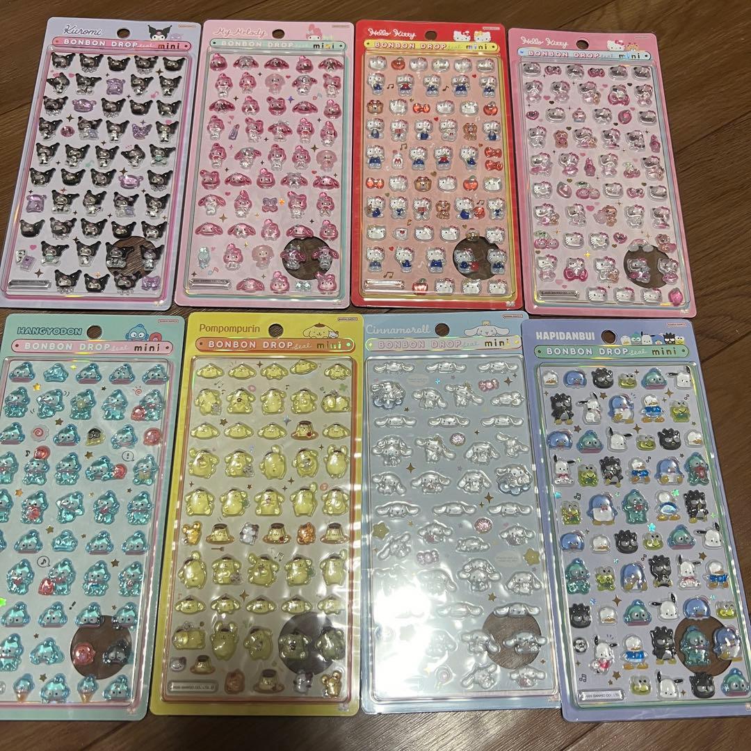 【正規品】サンリオ　ボンボンドロップシールミニ　8種類セット　コンプリート