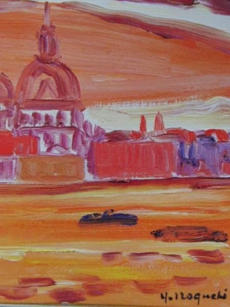 野口 弥太郎、ヴェネチア、希少画集画、版上サイン入 新品額付