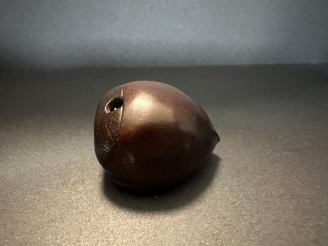 【根付(netsuke)】栗の根付　木製　江戸時代