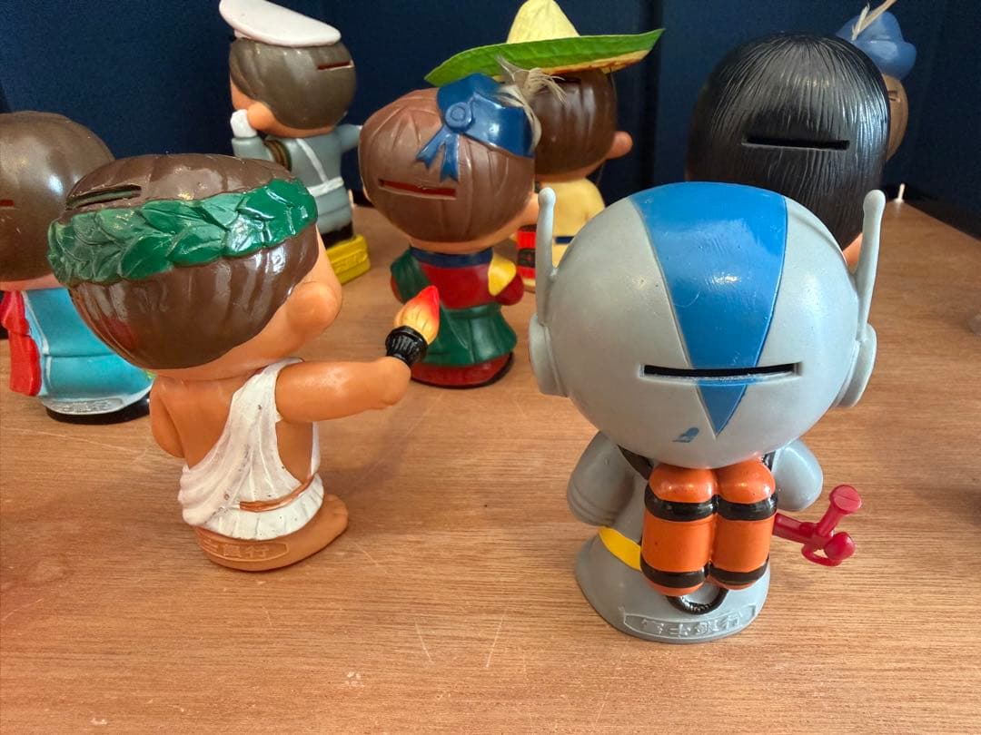 富士銀行 ノベルティ 貯金箱 まとめ 昭和レトロ ソフビ レア 大量11体