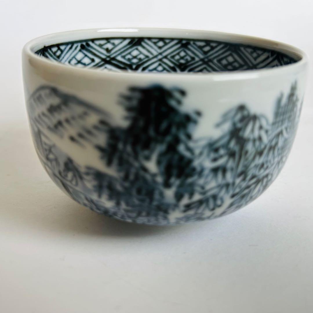 【未使用】京焼 清水焼 初代 幸之介窯 湯呑み 手描き5客揃