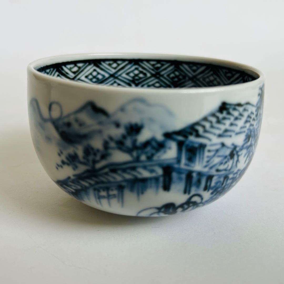 【未使用】京焼 清水焼 初代 幸之介窯 湯呑み 手描き5客揃