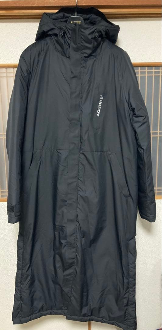 ACUORE ブラック 中綿　ベンチコート フード付き　美品　貴重　サイズ　L