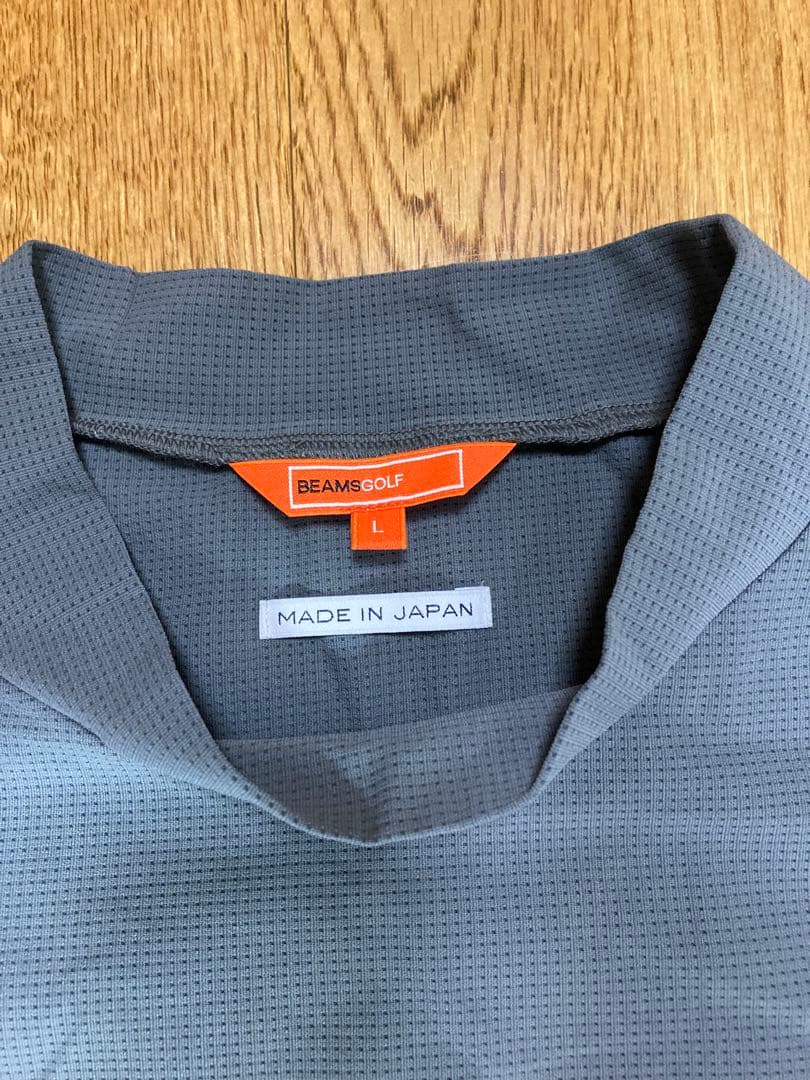 ビームスゴルフ　モックネックシャツ　メンズL グレー