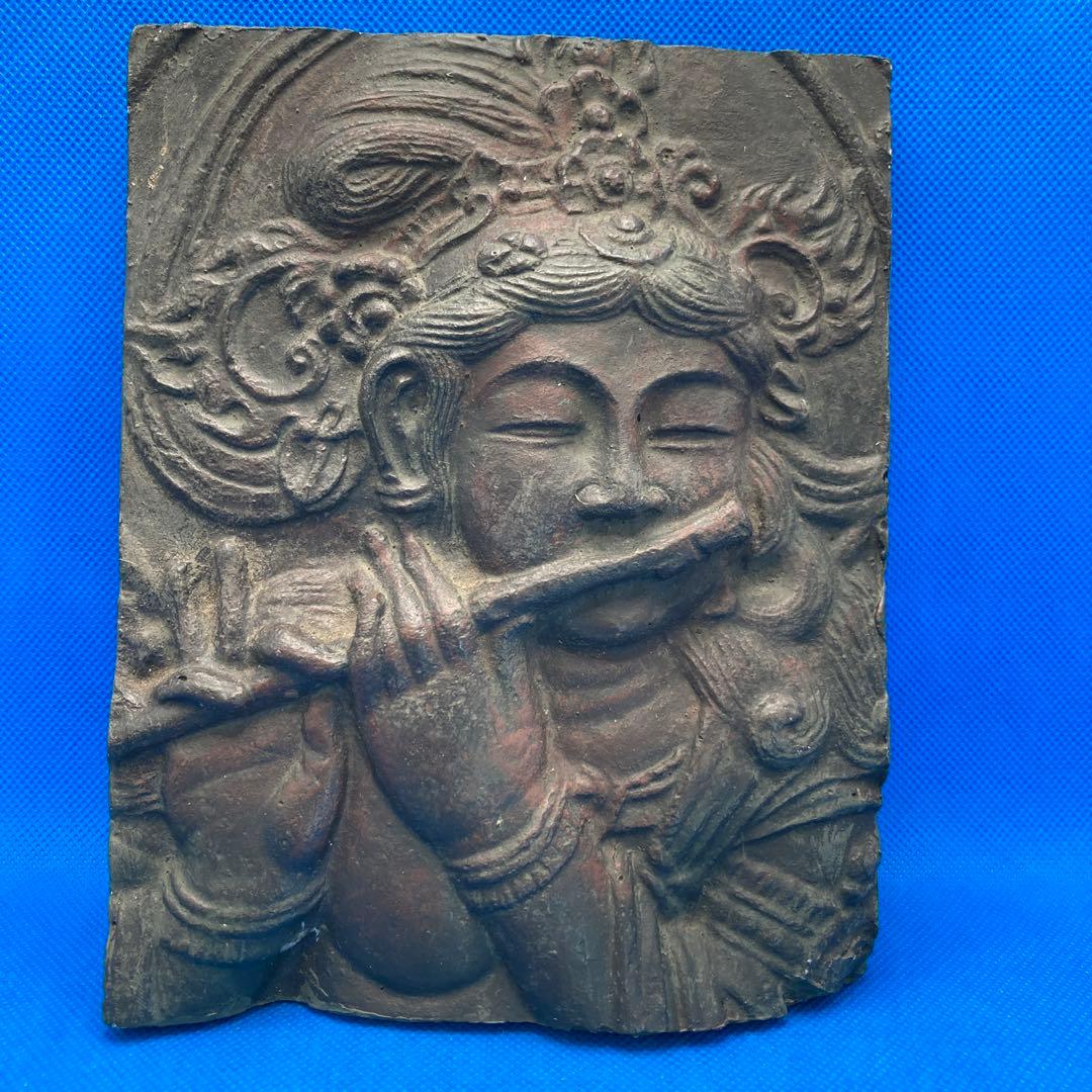 笛吹童子　奈良にて購入　焼物　陶器　1970年代　古美術　美品　18✖︎14.5