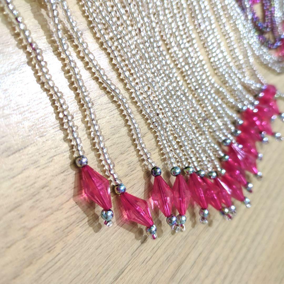 美品　ベリーダンス衣装　セットアップ　ブラベルト　ピンク