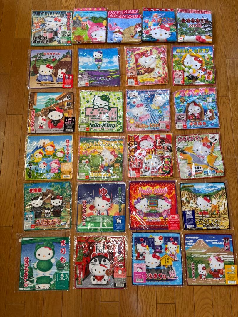 ハローキティ キティ　サンリオ ご当地 プチタオル Sanrio ハンドタオル