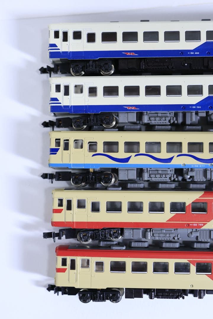 【希少/ジャンク】Nゲージ キハ58/28形 四国団臨色 5両セット 不動品