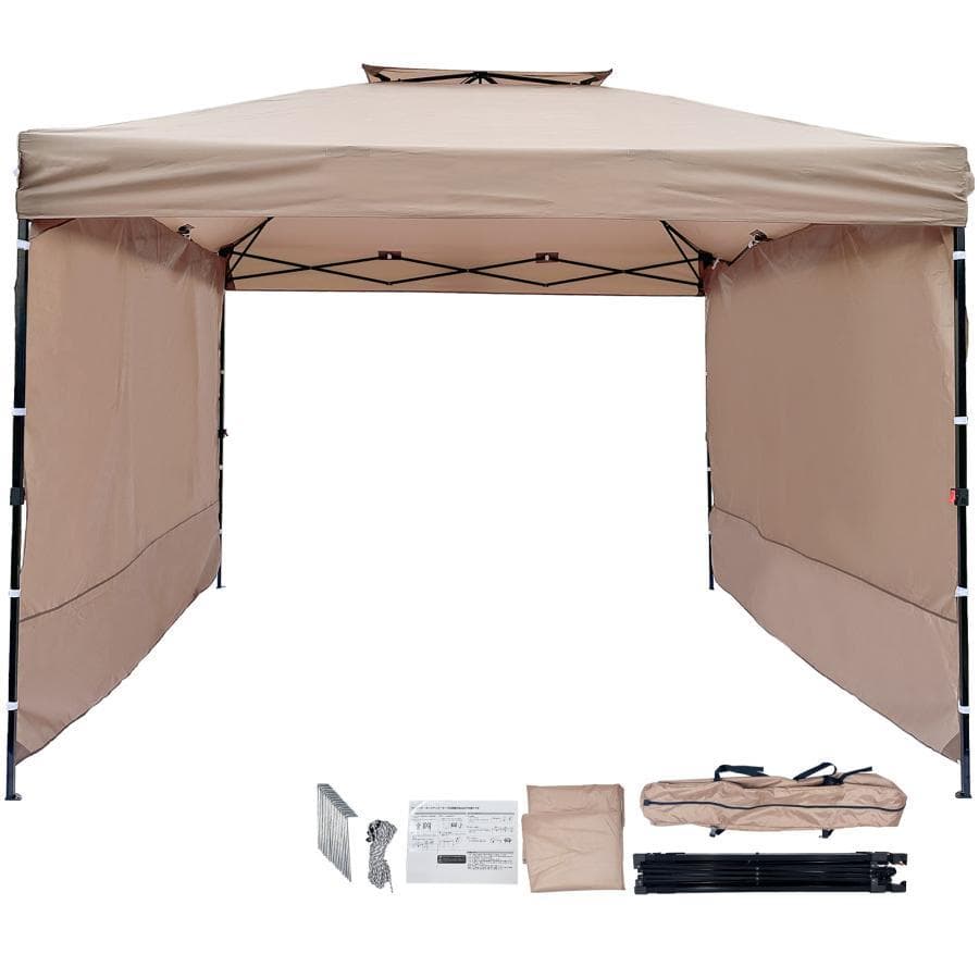 ワンタッチタープテント 3m*3m サンシェード 日よけ 商用 アウトドア用