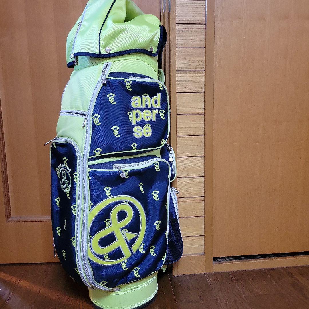 and per se ゴルフキャディバッグ ネイビー/ライム