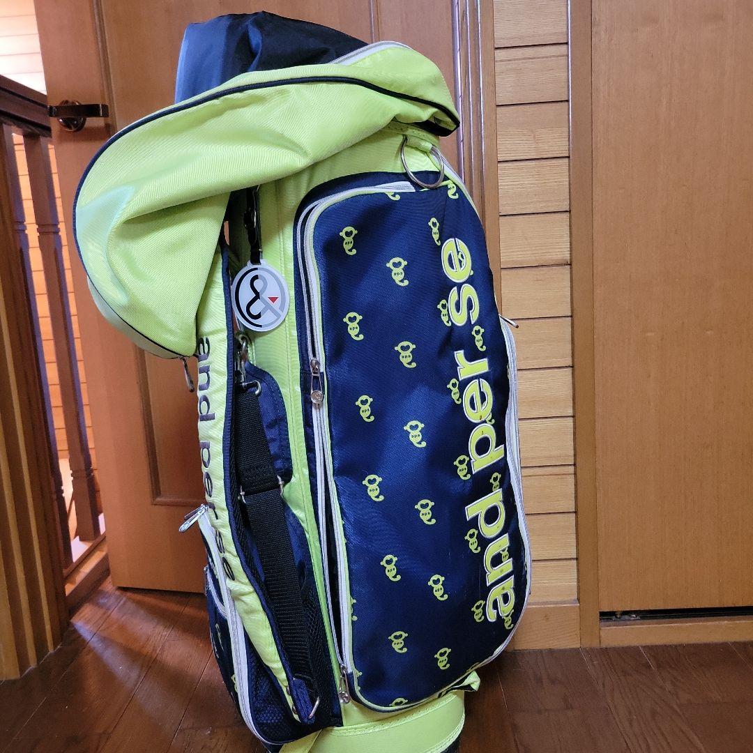 and per se ゴルフキャディバッグ ネイビー/ライム